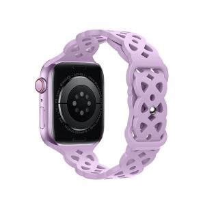 Lace hollow apple silicone strap for apple watch 1- 8se series 